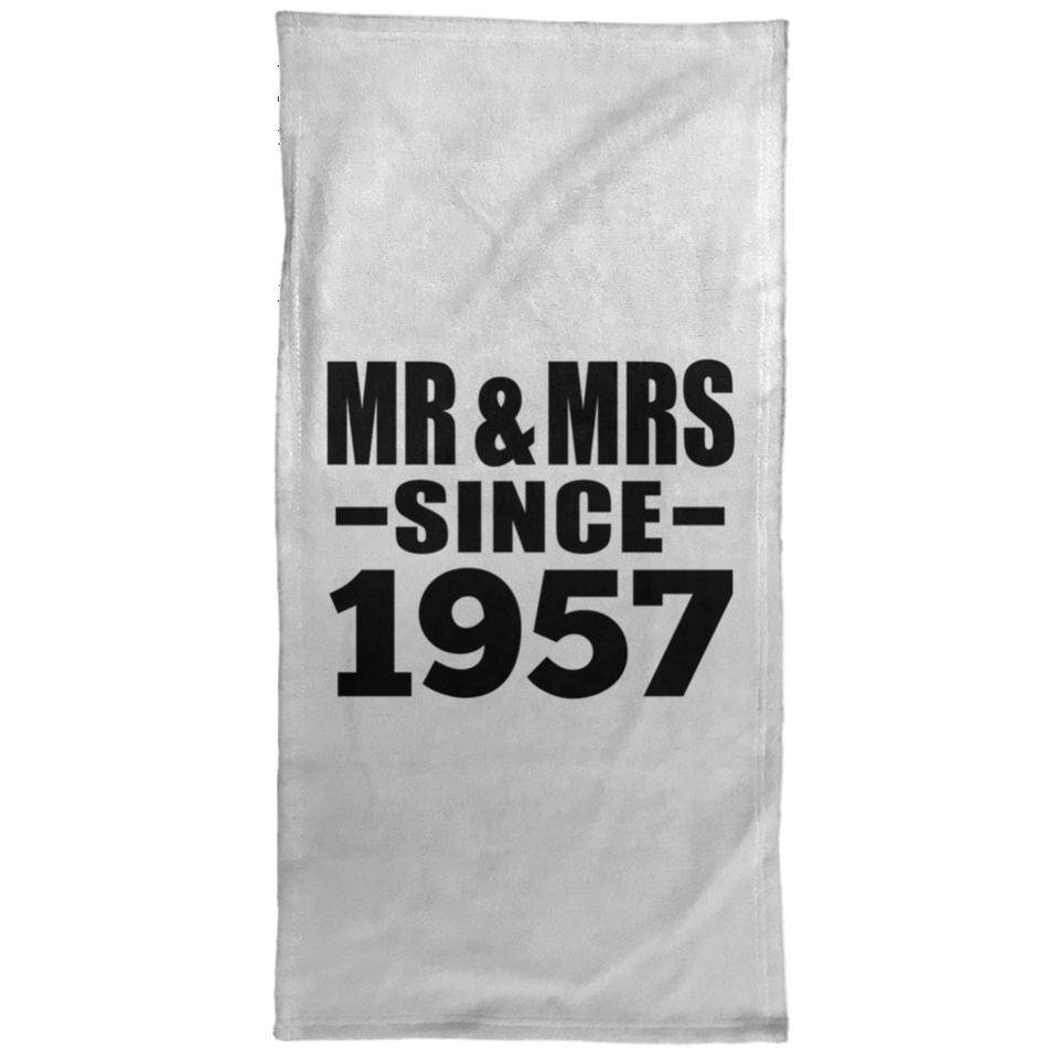 67th Anniversary Mr & Mrs Since 1957 - Hand Towel