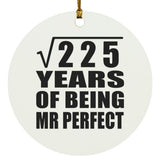 15th Anniversary Square Root of 225 Years of Mr Perfect - Circle Ornament