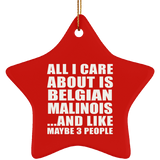 All I Care About Is Belgian Malinois - Star Ornament