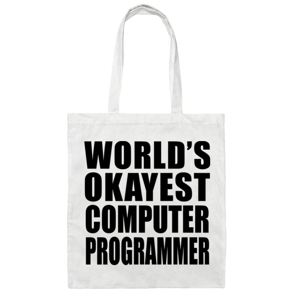 World's Okayest Computer Programmer - Tote Bag White