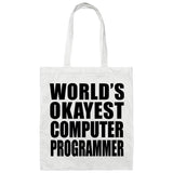 World's Okayest Computer Programmer - Tote Bag White