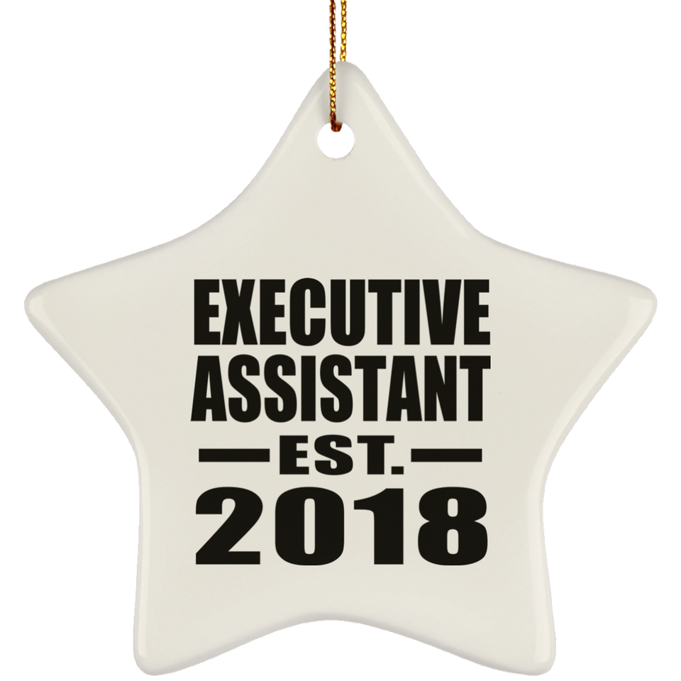 Executive Assistant Established EST. 2018 - Star Ornament