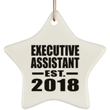Executive Assistant Established EST. 2018 - Star Ornament