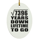 86th Anniversary Square Root of 7396 Years Lifetime To Go - Oval Ornament