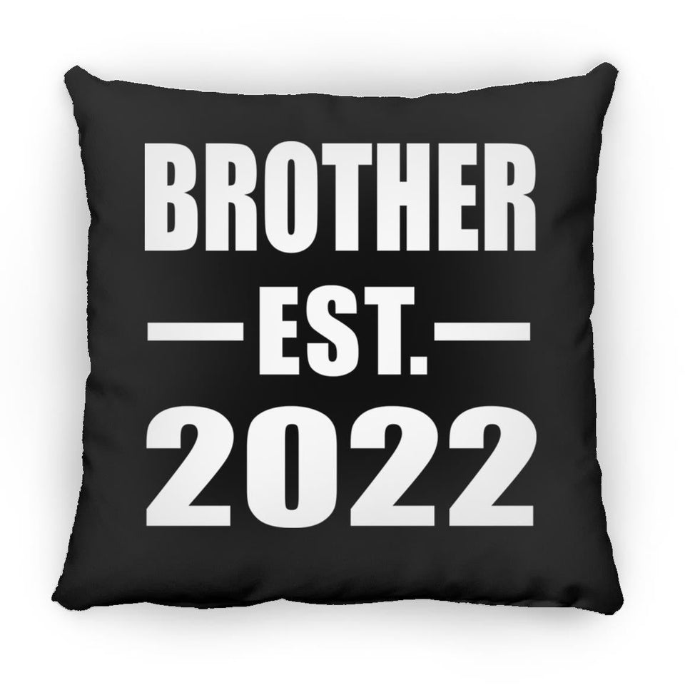Brother Established EST. 2022 - Throw Pillow Black
