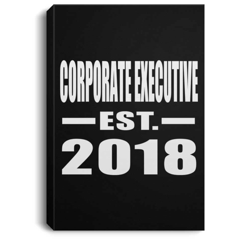 Corporate Executive Established EST. 2018 - Canvas Portrait