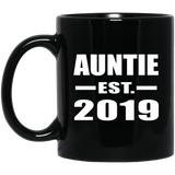 Auntie Established EST. 2019 - 11oz Coffee Mug Black