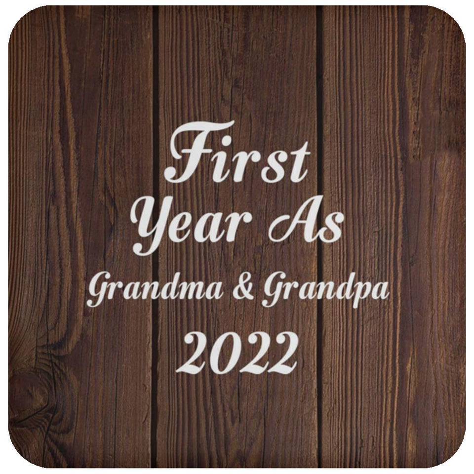 First Year As Grandma & Grandpa 2022 - Drink Coaster D
