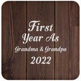 First Year As Grandma & Grandpa 2022 - Drink Coaster D