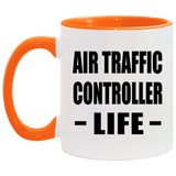 Air Traffic Controller Life - 11oz Accent Mug Orange
