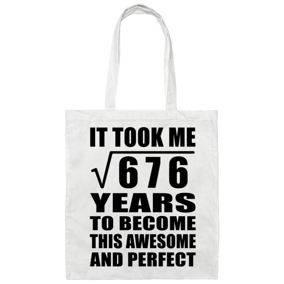 26th Birthday Took Square Root of 676 Years To Awesome - Tote Bag White
