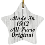 112th Birthday Made In 1912 All Parts Original - Star Ornament F