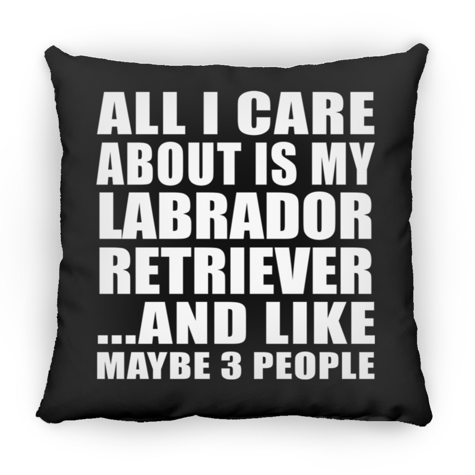 All I Care About Is My Labrador Retriever - Throw Pillow Black