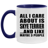 All I Care About Is Skye Terrier - 11oz Accent Mug Purple