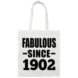 122nd Birthday Fabulous Since 1902 - Tote Bag White