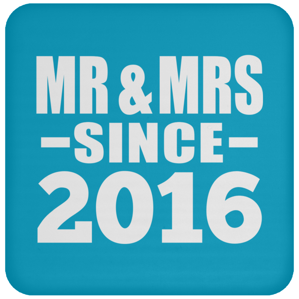 8th Anniversary Mr & Mrs Since 2016 - Drink Coaster