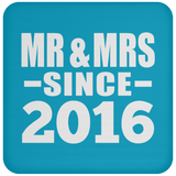 8th Anniversary Mr & Mrs Since 2016 - Drink Coaster