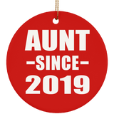 Aunt Since 2019 - Circle Ornament