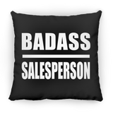 Badass Salesperson - Throw Pillow Black