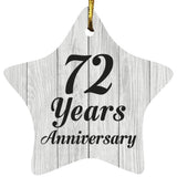 72nd Anniversary 72 Years Anniversary - Star Ornament F