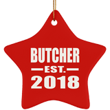 Butcher Established EST. 2018 - Star Ornament