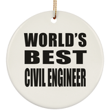 World's Best Civil Engineer - Circle Ornament
