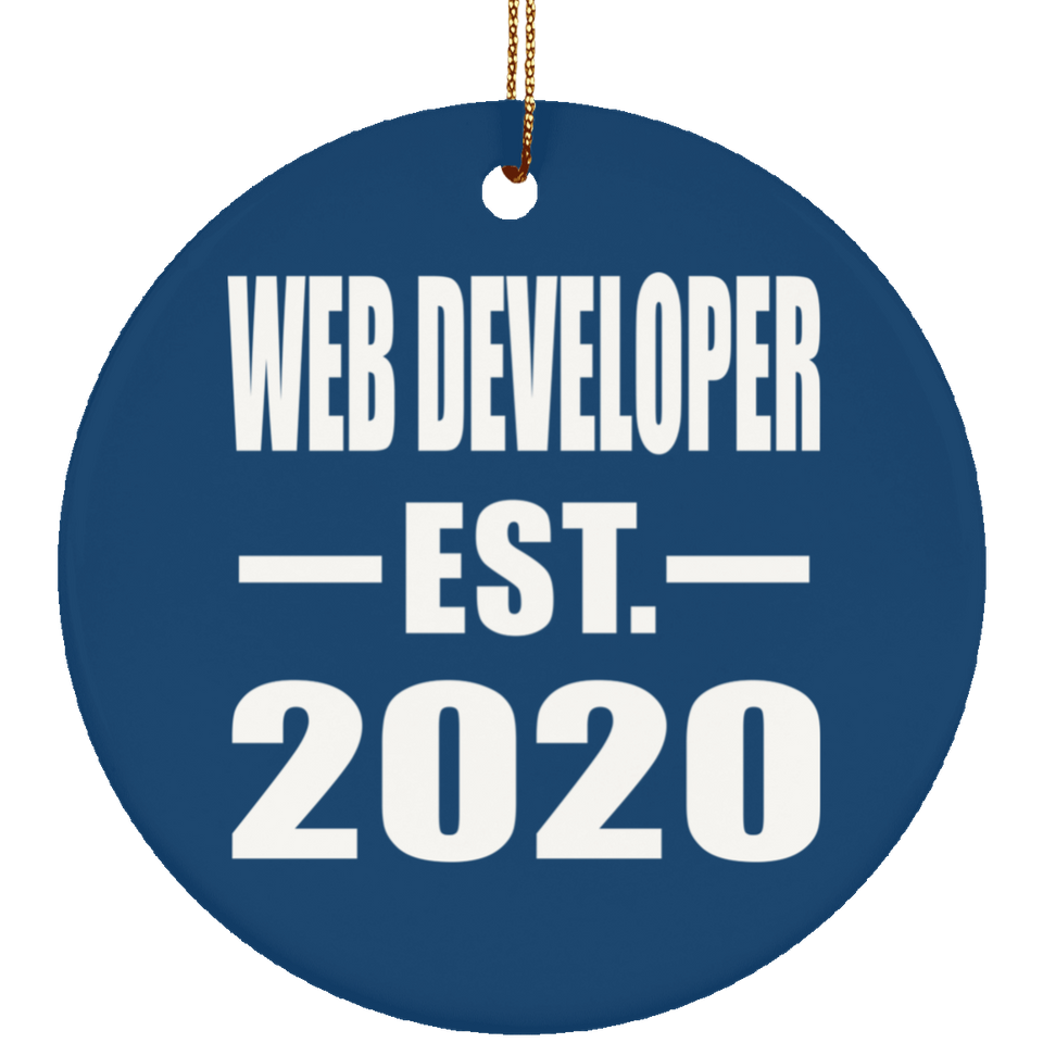 Web Developer Established EST. 2020 - Circle Ornament