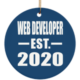 Web Developer Established EST. 2020 - Circle Ornament