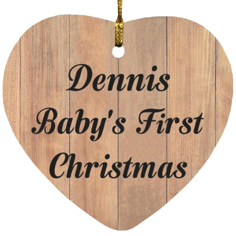 Dennis Baby's First Christmas - Heart Ornament C