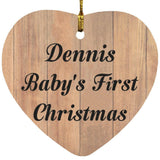 Dennis Baby's First Christmas - Heart Ornament C