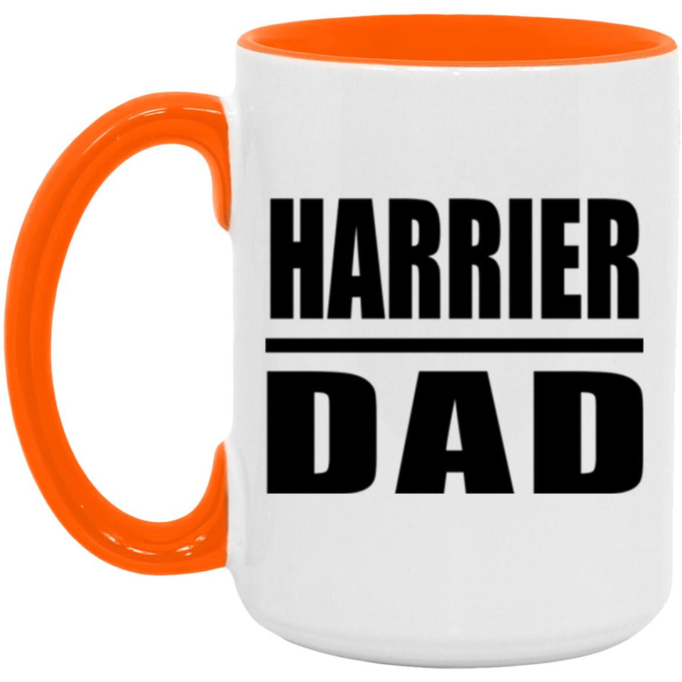 Harrier Dad - 15oz Accent Mug Orange
