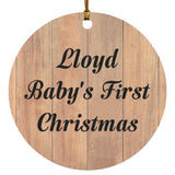 Lloyd Baby's First Christmas - Circle Ornament C