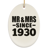 94th Anniversary Mr & Mrs Since 1930 - Oval Ornament
