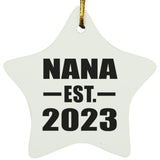 Nana Established EST. 2023 - Star Ornament