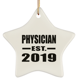 Physician Established EST. 2019 - Star Ornament