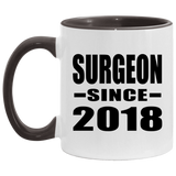 Surgeon Since 2018 - 11oz Accent Mug Black