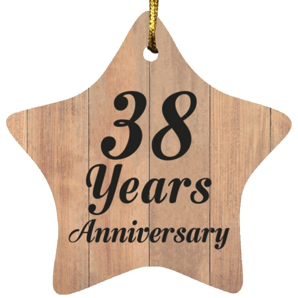 38th Anniversary 38 Years Anniversary - Star Ornament C
