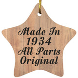 90th Birthday Made In 1934 All Parts Original - Star Ornament C