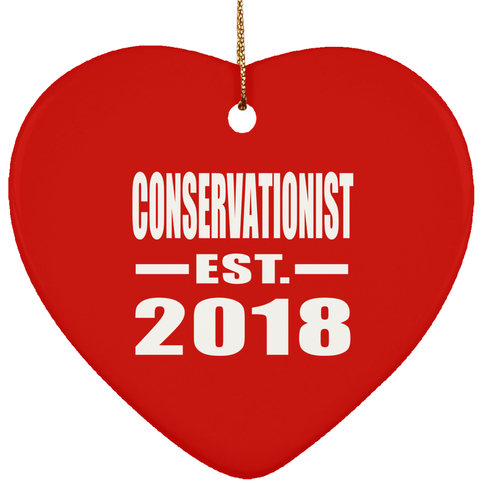 Conservationist Established EST. 2018 - Heart Ornament