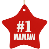 Number One #1 Mamaw - Star Ornament