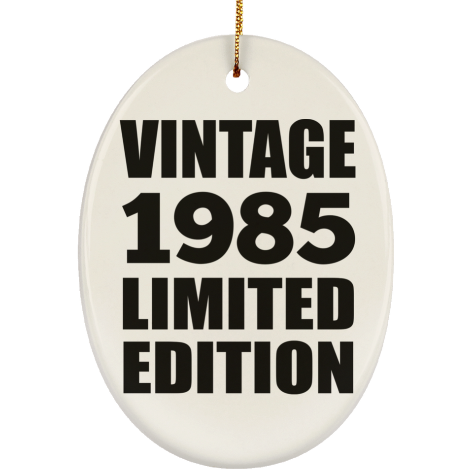 39th Birthday Vintage 1985 Limited Edition - Oval Ornament