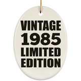 39th Birthday Vintage 1985 Limited Edition - Oval Ornament