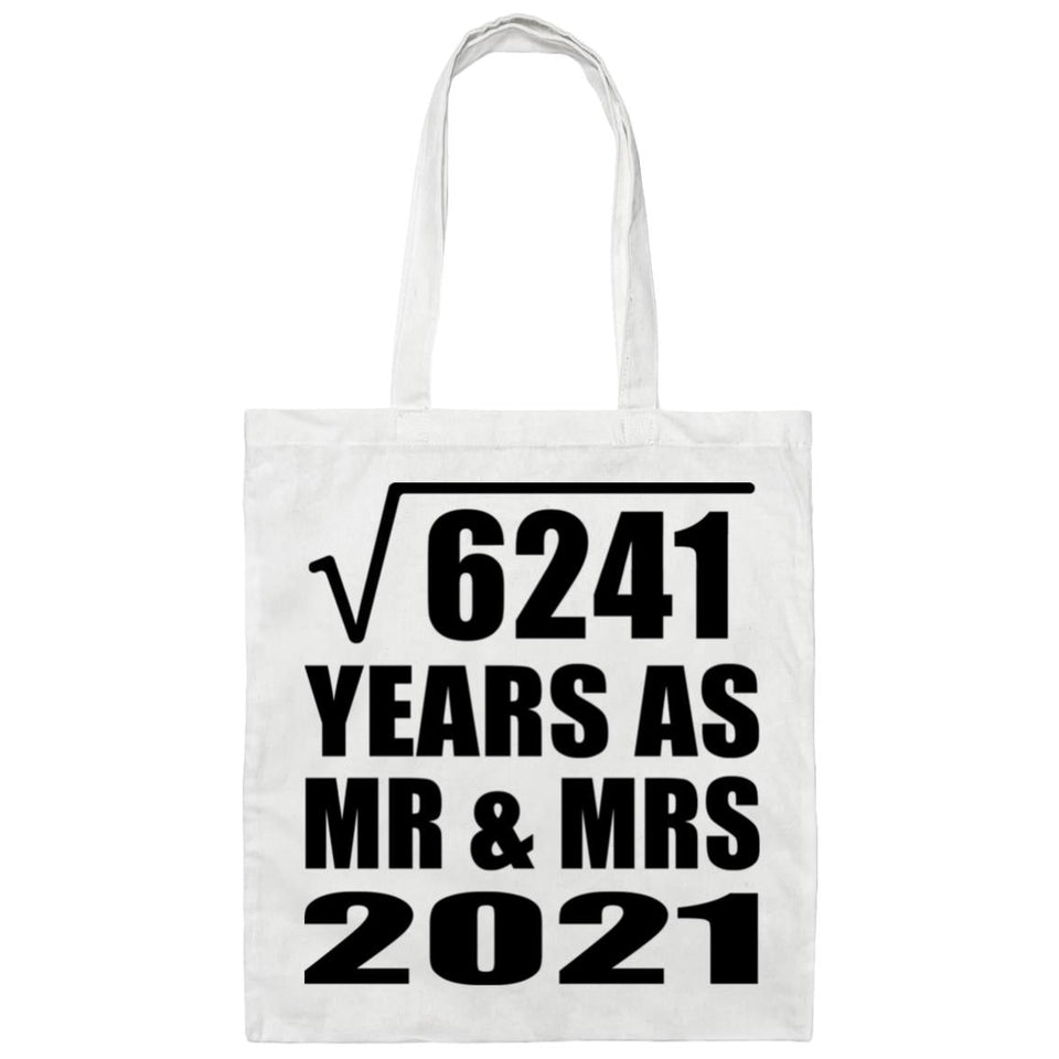 79th Anniversary Square Root of 6241 Years As Mr & Mrs 2021 - Tote Bag White
