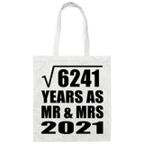 79th Anniversary Square Root of 6241 Years As Mr & Mrs 2021 - Tote Bag White