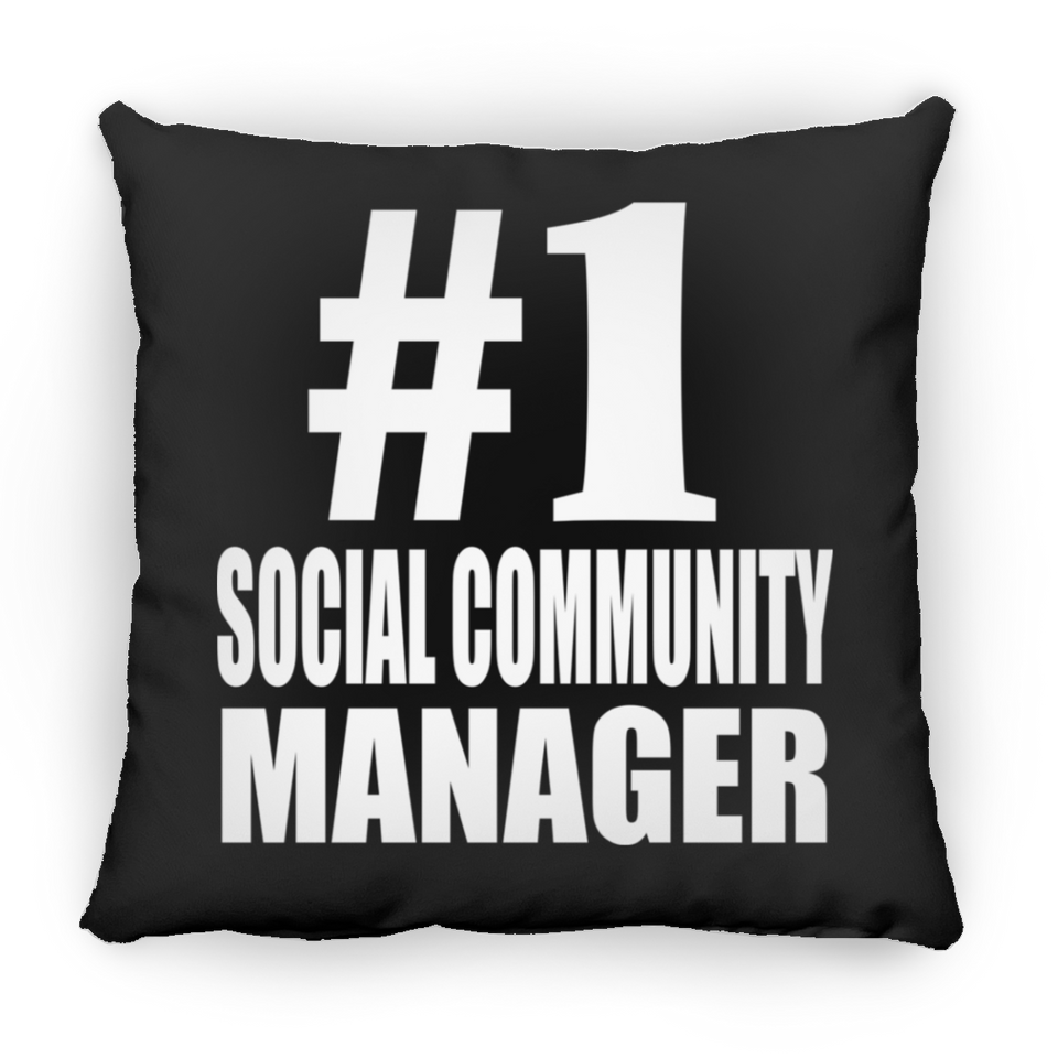 Number One #1 Social Community Manager - Throw Pillow Black