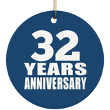 32nd Anniversary 32 Years Anniversary - Circle Ornament