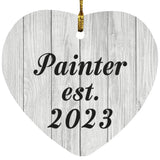 Painter Established Est. 2023 - Heart Ornament F