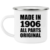 118th Birthday Made in 1906 All Parts Original - 12oz Camping Mug