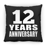 12th Anniversary 12 Years - Throw Pillow Black
