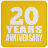 20th Anniversary 20 Years - Drink Coaster